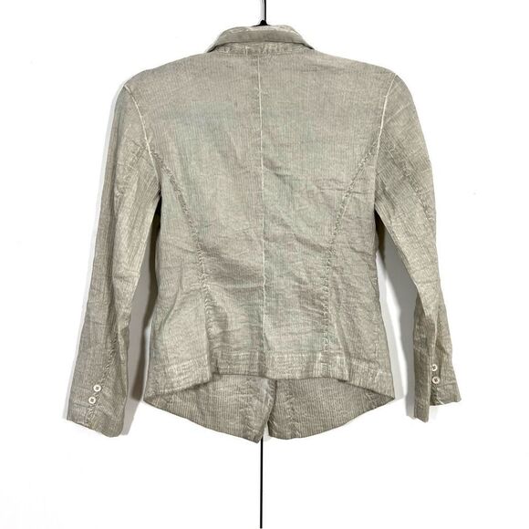 Transit Par Such Shirt Jacket Women Sz 3 Green Textured Y2K V Neck Long Sleeve - Picture 2 of 9